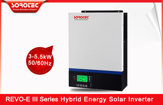 کنترلر شارژ اینورتر خورشیدی ترکیبی 3-5.5kw MPPT REVO E PLUS 240VAC 90A با باتری
